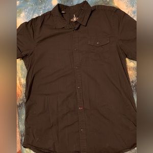 I Jeans by Buffalo black button up collar shirt